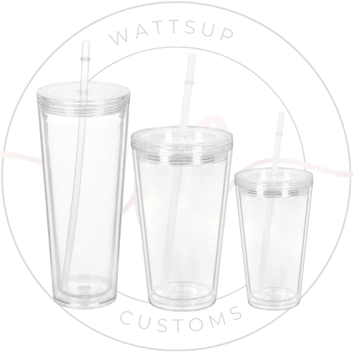 Acrylic Snow Globe Funnel Tumblers