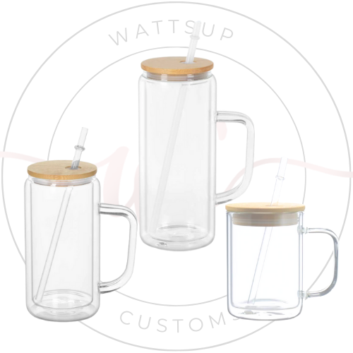 16-20oz Glass Snow Globe Cup with Handle