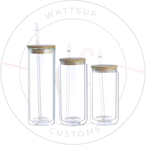 16oz, 20oz & 25oz Custom Glass Snow Globe Cup - Wattsupcustoms