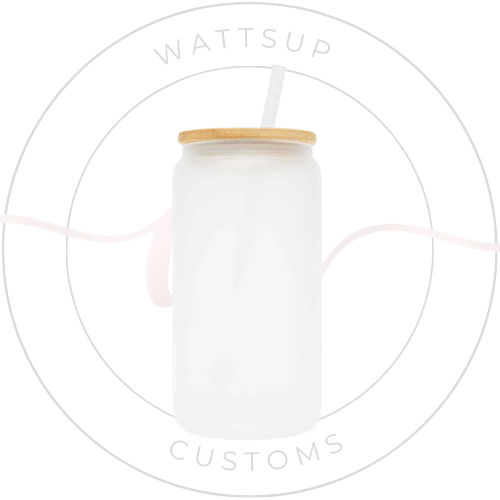 16oz Frosted Glass Can - Non Snow Globe