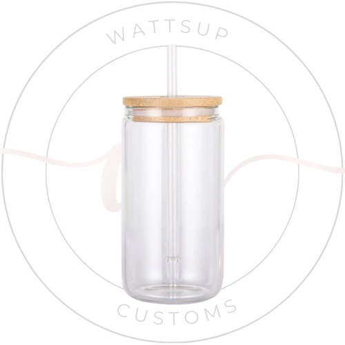 16oz Glass cup ( non snow-globe ) - Wattsupcustoms