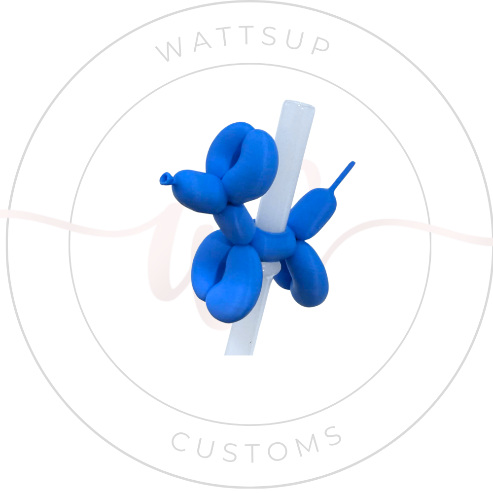 Balloon Dog Straw Charm - Wattsupcustoms