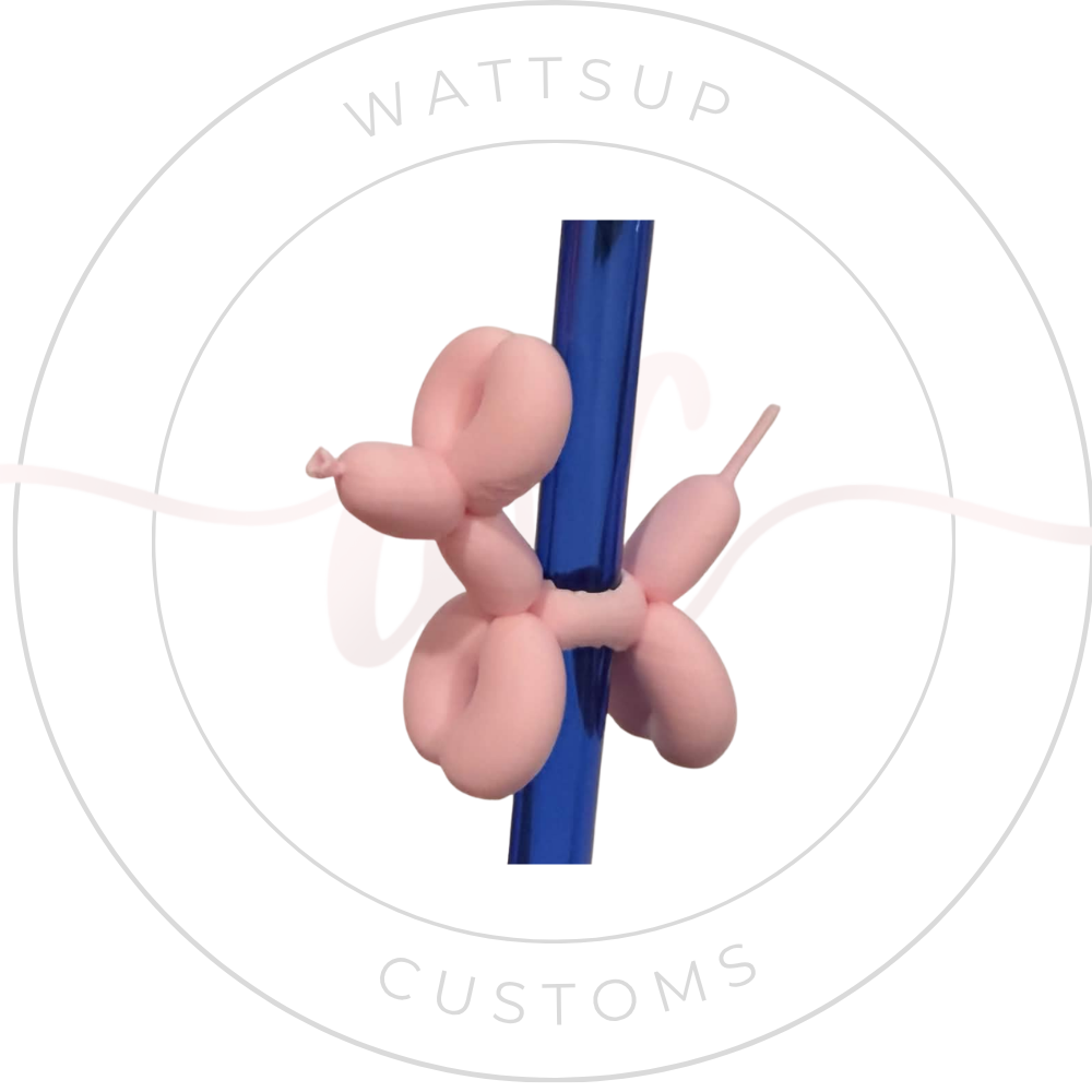 Balloon Dog Straw Charm