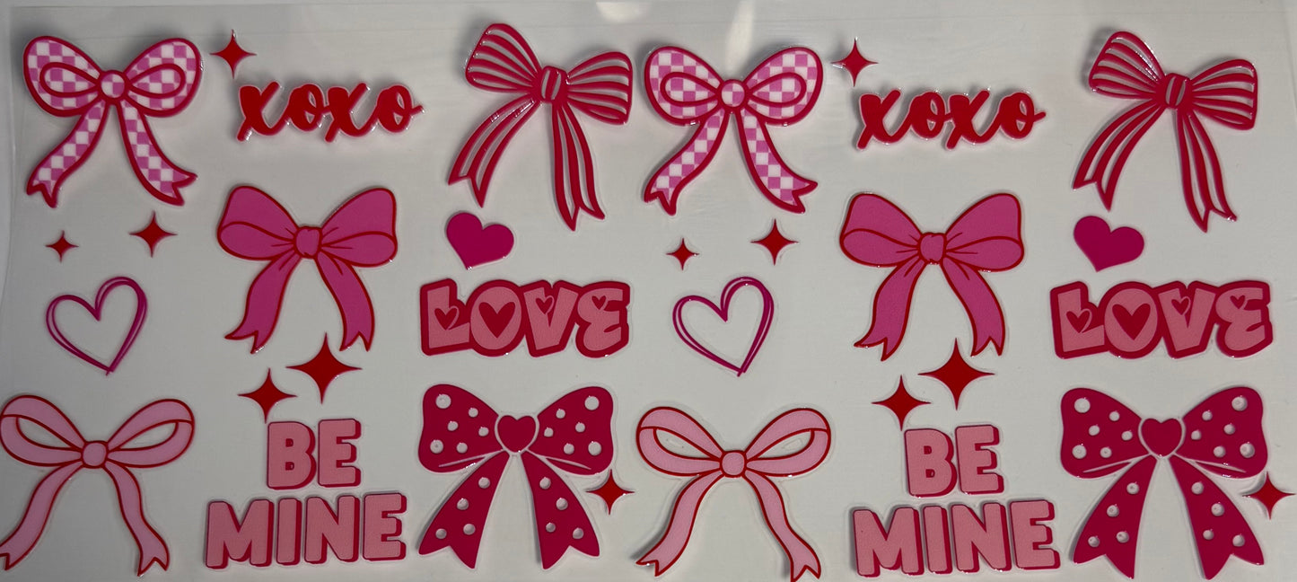 Valentine bows, hearts, love