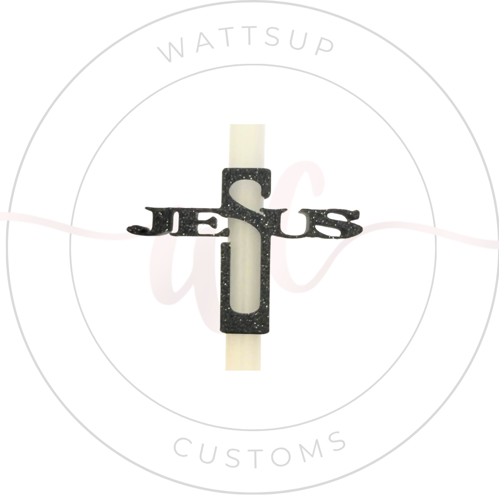 Cross Straw Topper