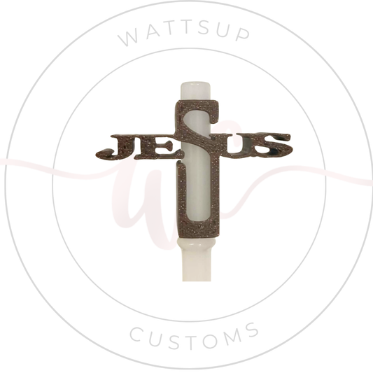 Cross Straw Charm