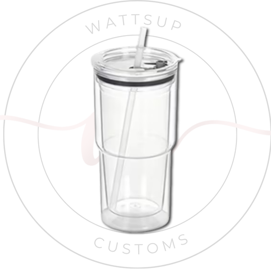 18oz Acrylic Tumbler Snow Globe - Wattsupcustoms