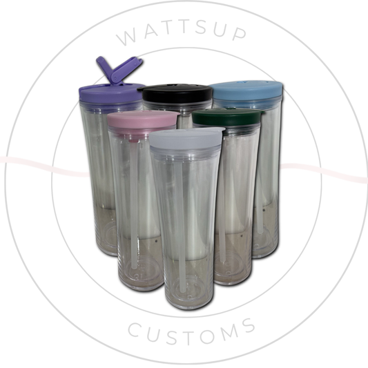 20oz Acrylic Snow Globe Flip Top Tumbler