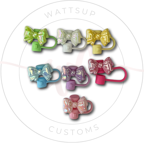 Bow Straw Toppers - Wattsupcustoms