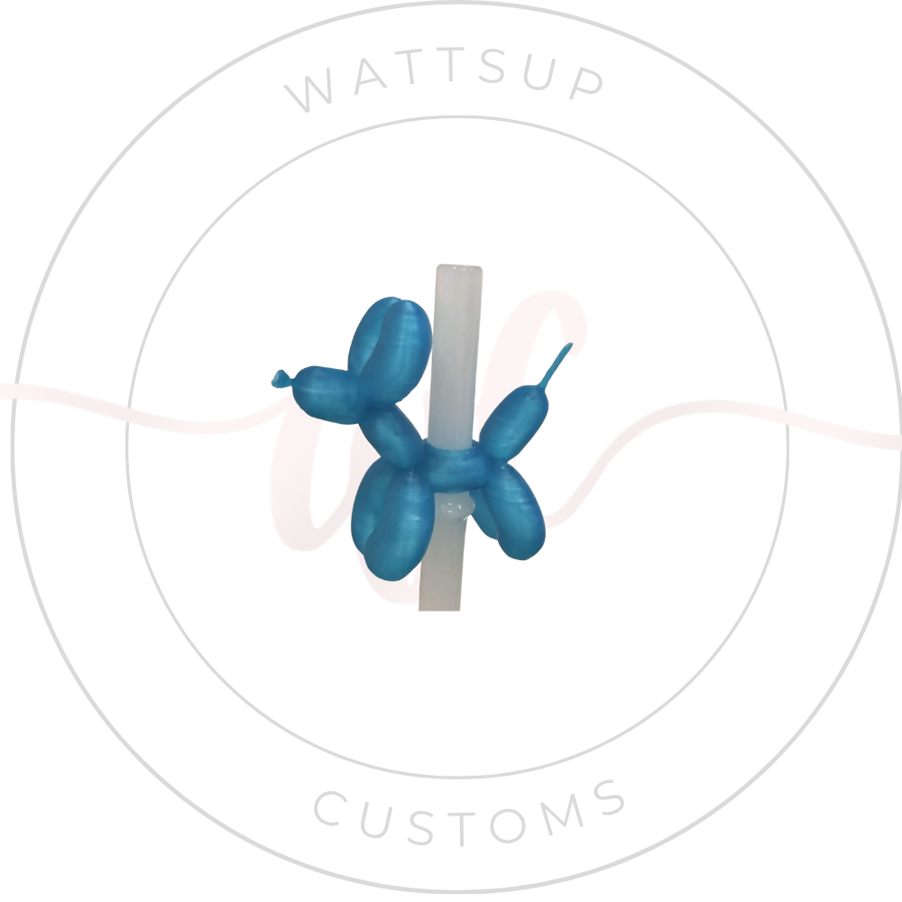 Balloon Dog Straw Charm - Wattsupcustoms