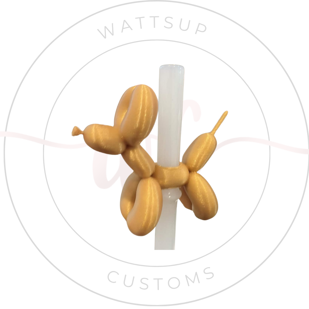 Balloon Dog Straw Charm - Wattsupcustoms