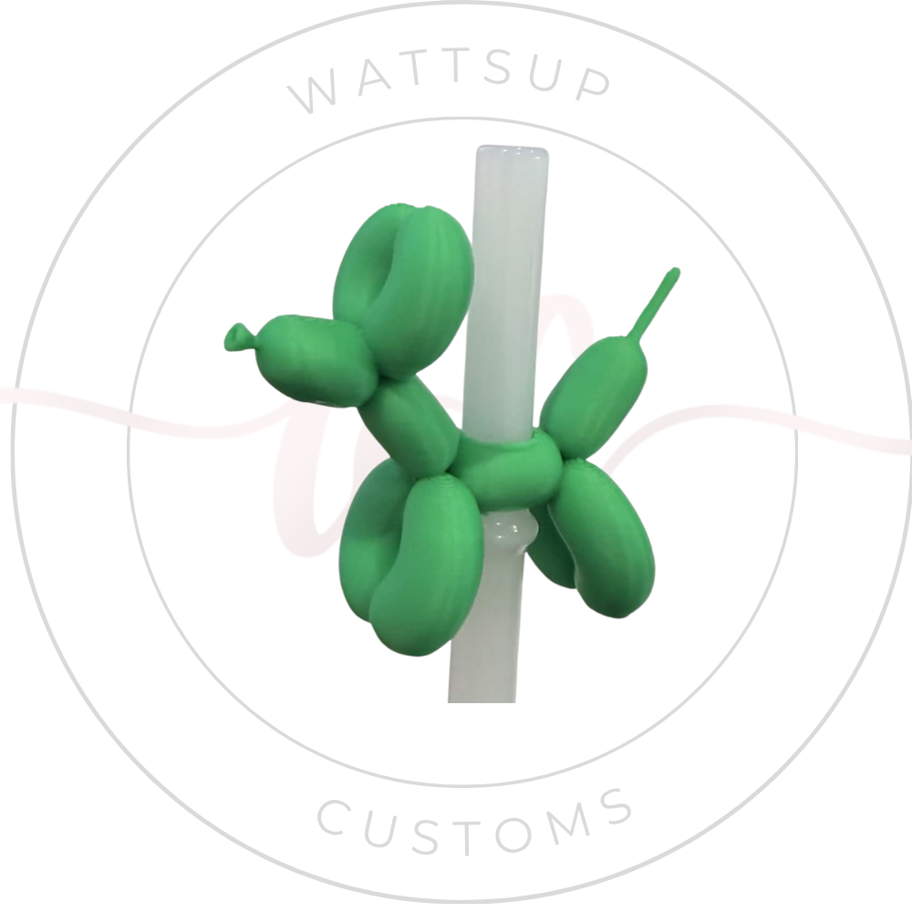 Balloon Dog Straw Charm - Wattsupcustoms