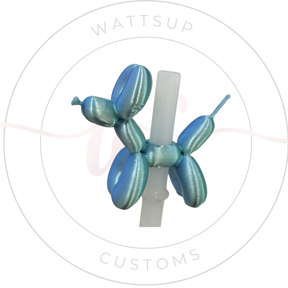 Balloon Dog Straw Charm - Wattsupcustoms