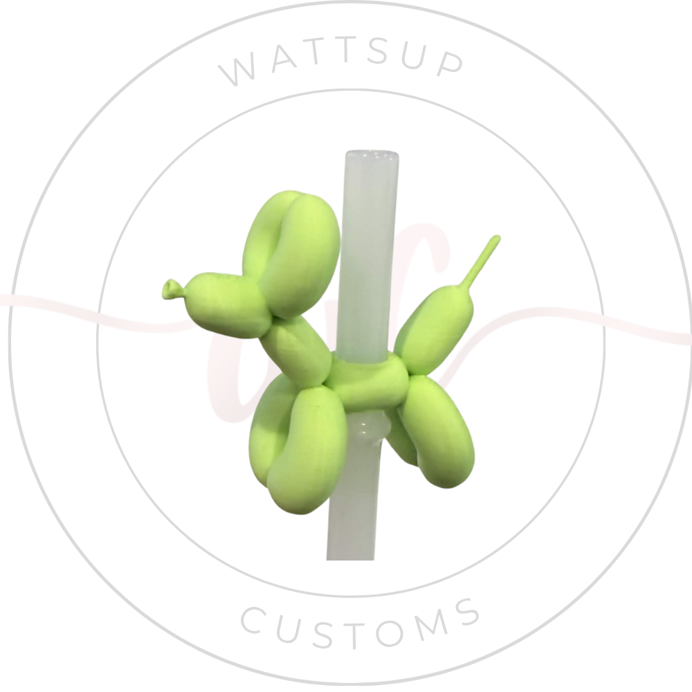Balloon Dog Straw Charm - Wattsupcustoms