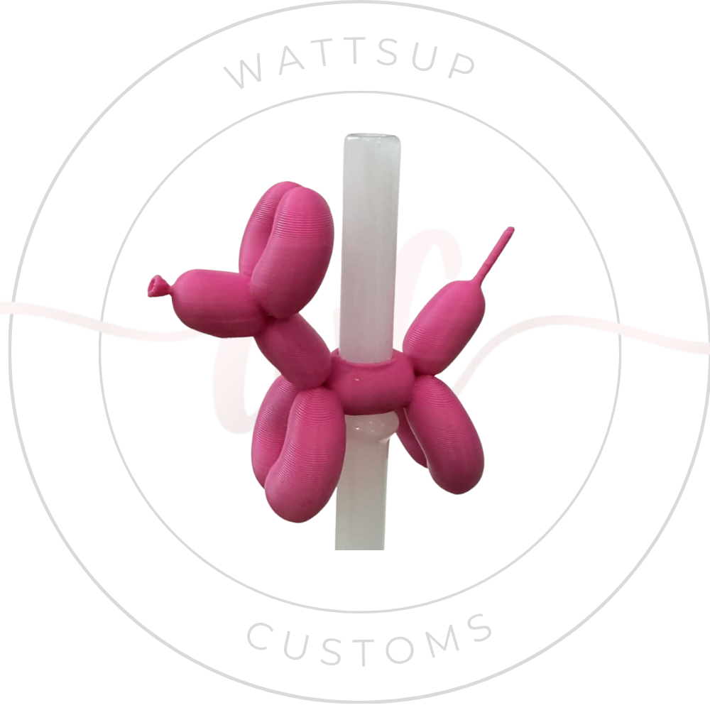 Balloon Dog Straw Charm - Wattsupcustoms