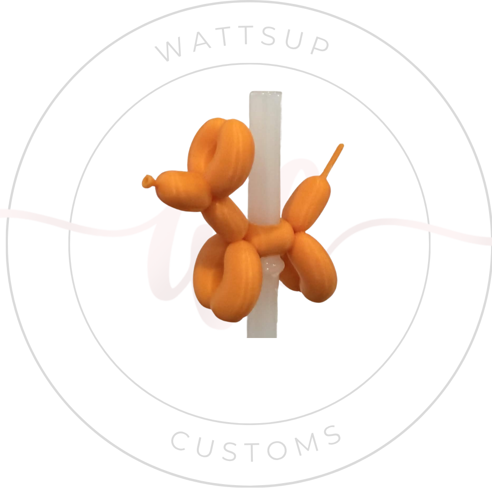 Balloon Dog Straw Charm - Wattsupcustoms