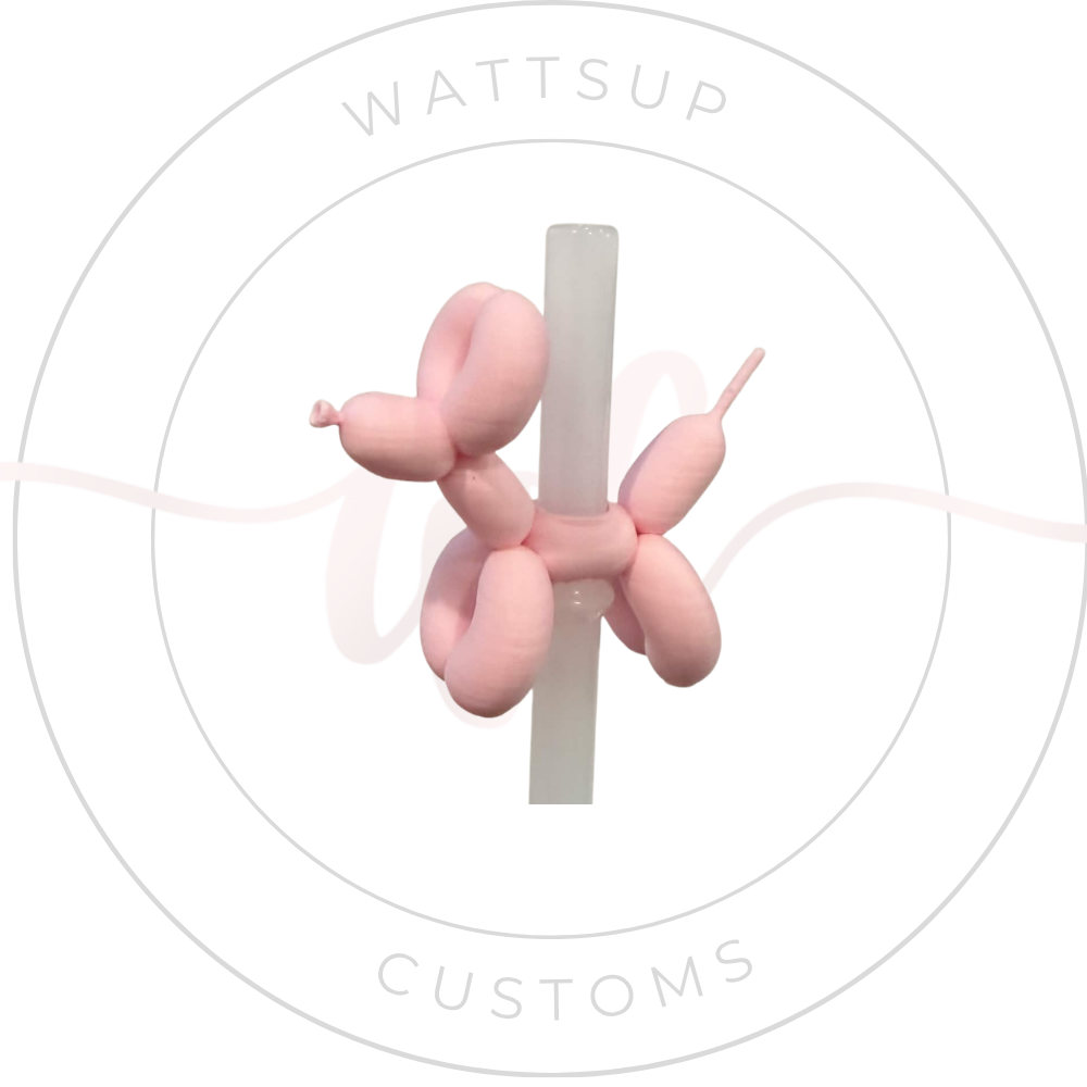 Balloon Dog Straw Charm - Wattsupcustoms
