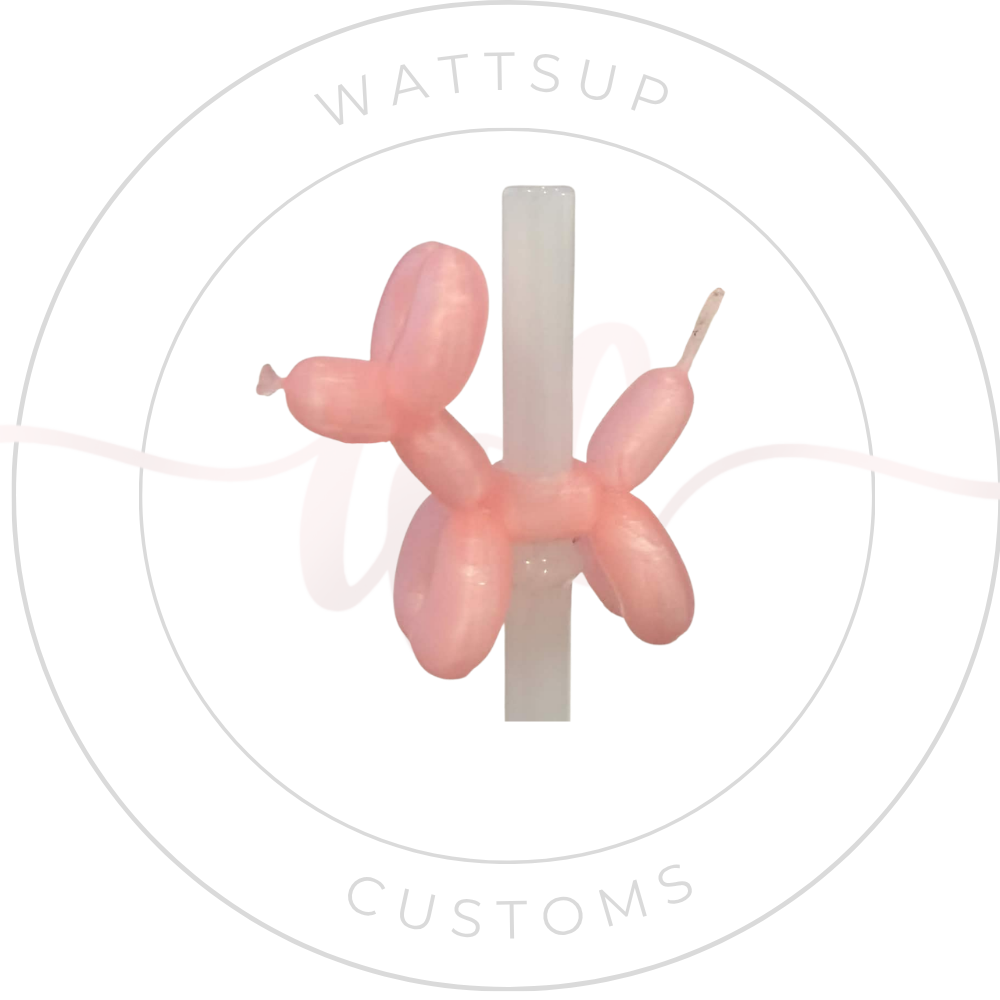 Balloon Dog Straw Charm - Wattsupcustoms