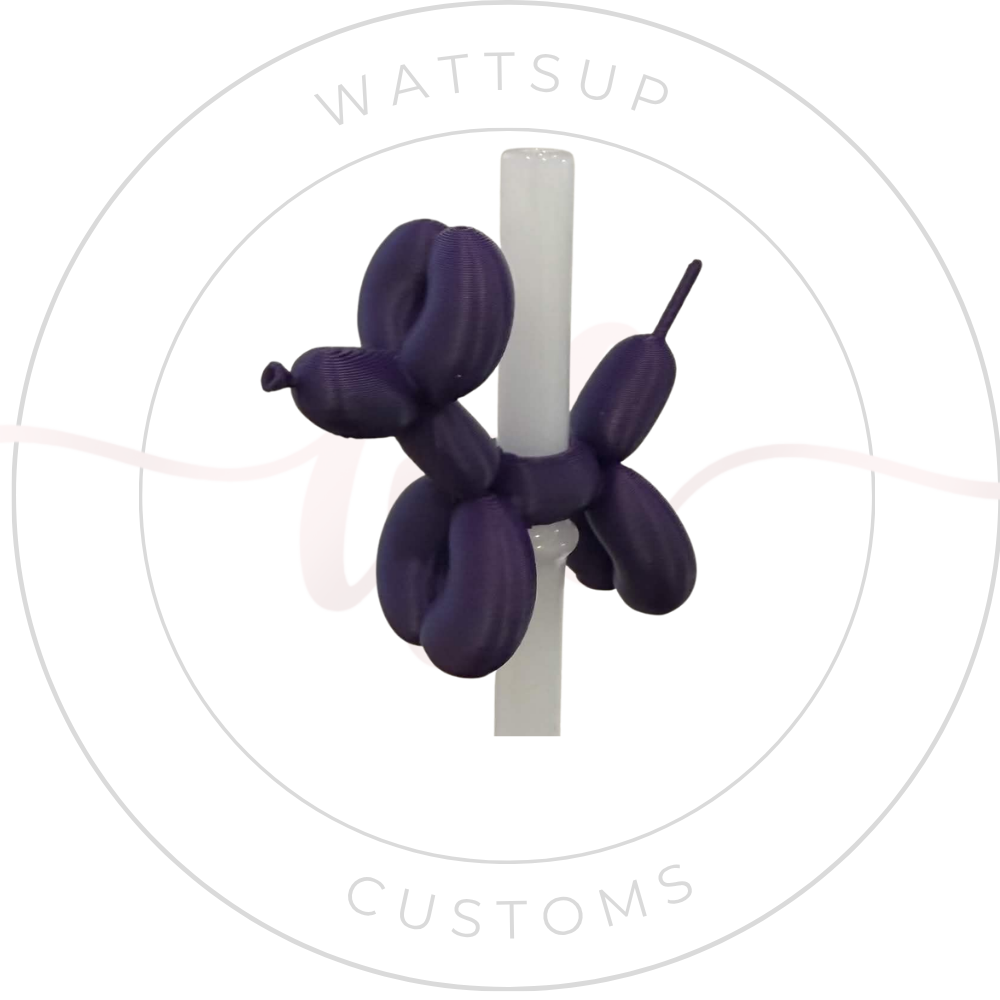 Balloon Dog Straw Charm - Wattsupcustoms