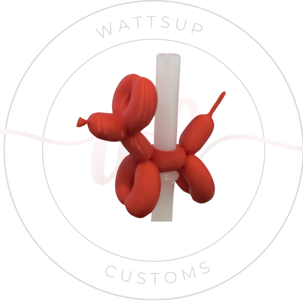 Balloon Dog Straw Charm - Wattsupcustoms