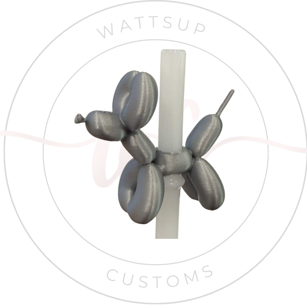 Balloon Dog Straw Charm - Wattsupcustoms
