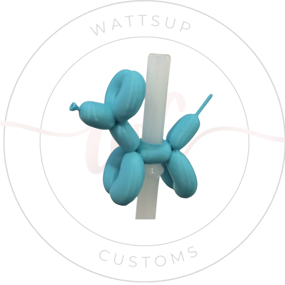 Balloon Dog Straw Charm - Wattsupcustoms