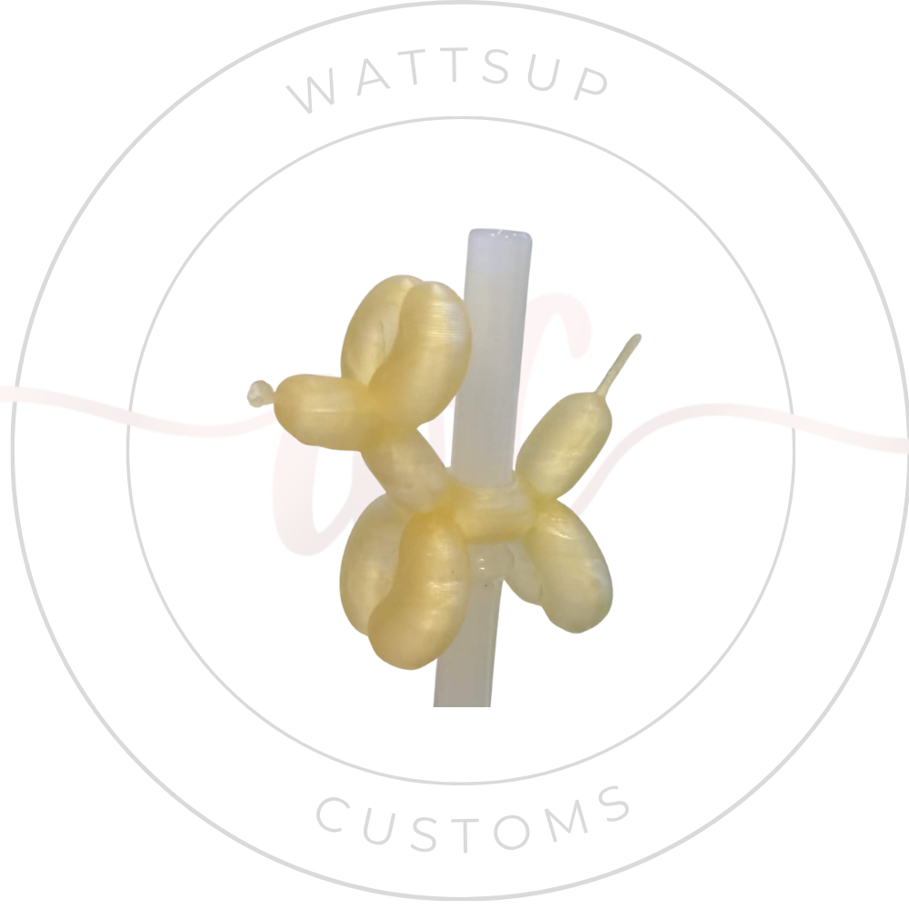 Balloon Dog Straw Charm - Wattsupcustoms