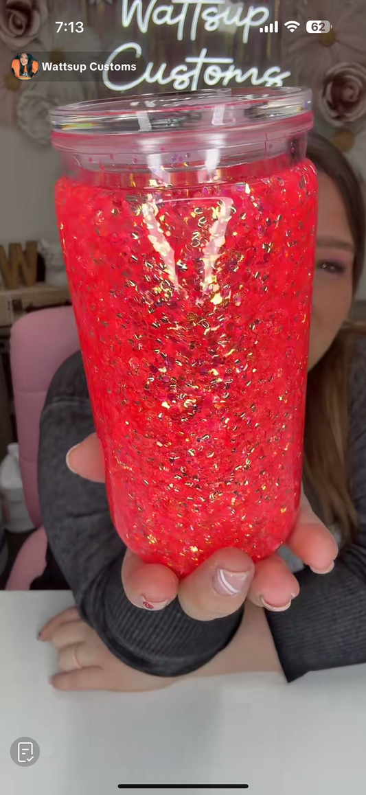 16oz Acrylic Slow Flow Tropicana and Flare pop