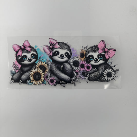 Sloth Pink Bow Trio - Wattsupcustoms