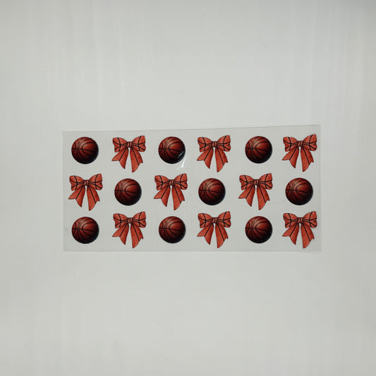 Basketball and Bows Pattern