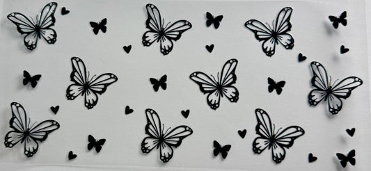 Black and White Butterflies - Wattsupcustoms