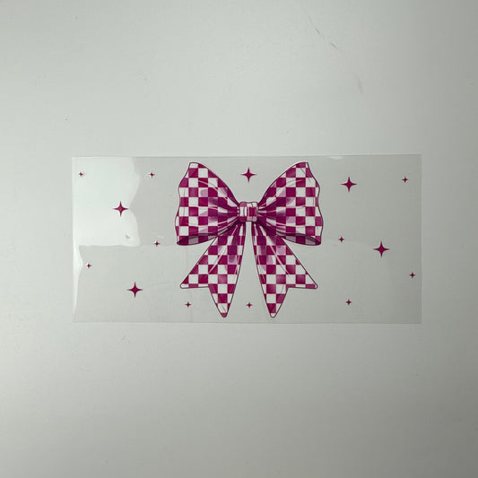 Pink Checkered Bow