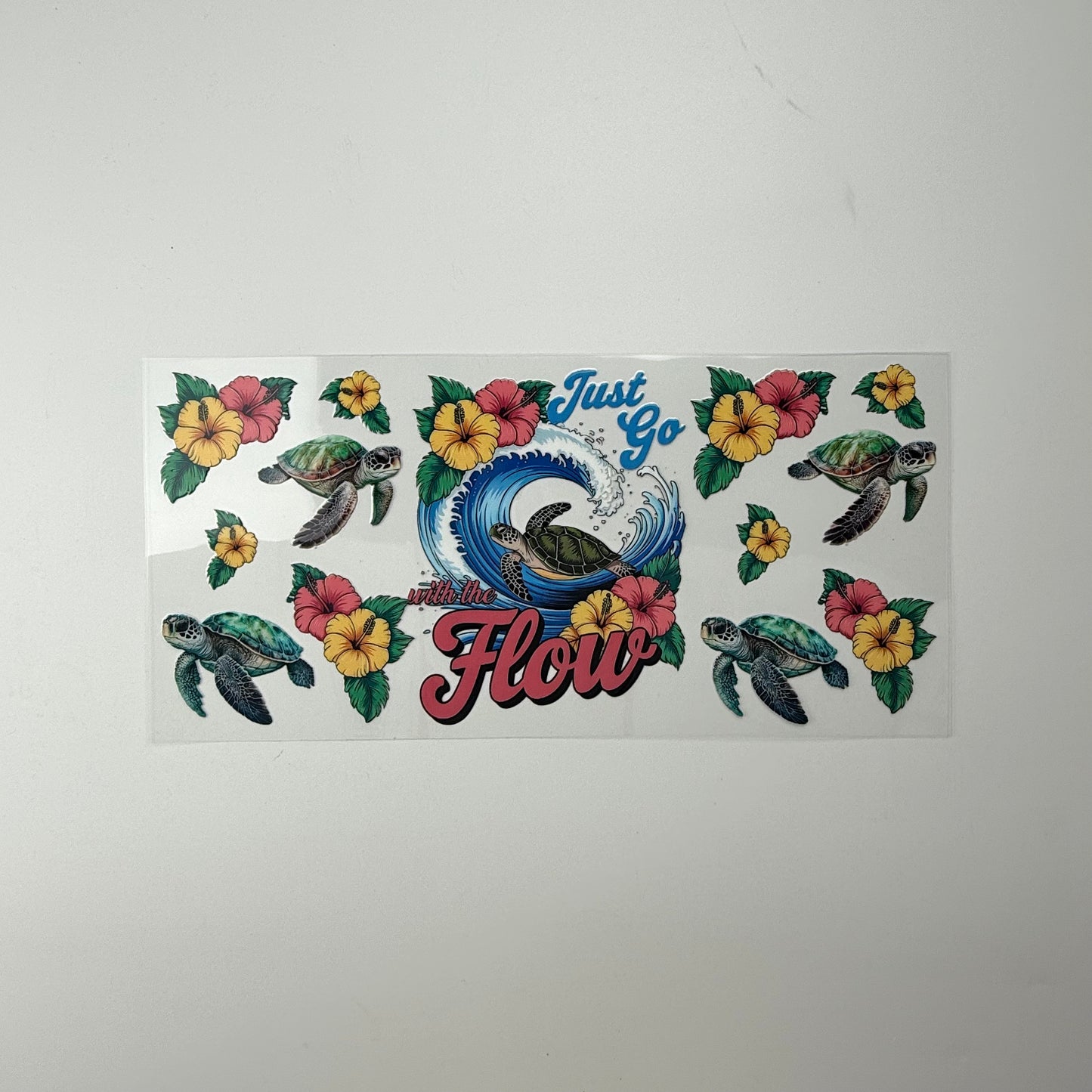 Sea Turtle and Flowers Quote