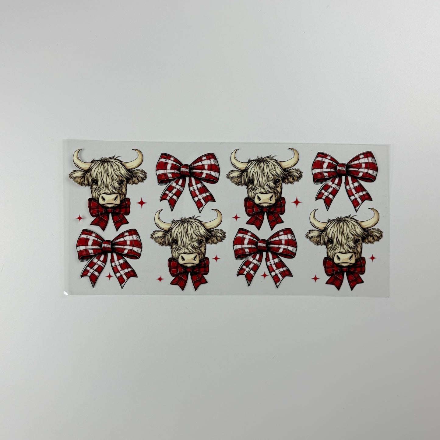 Christmas Highland with Plaid Bows