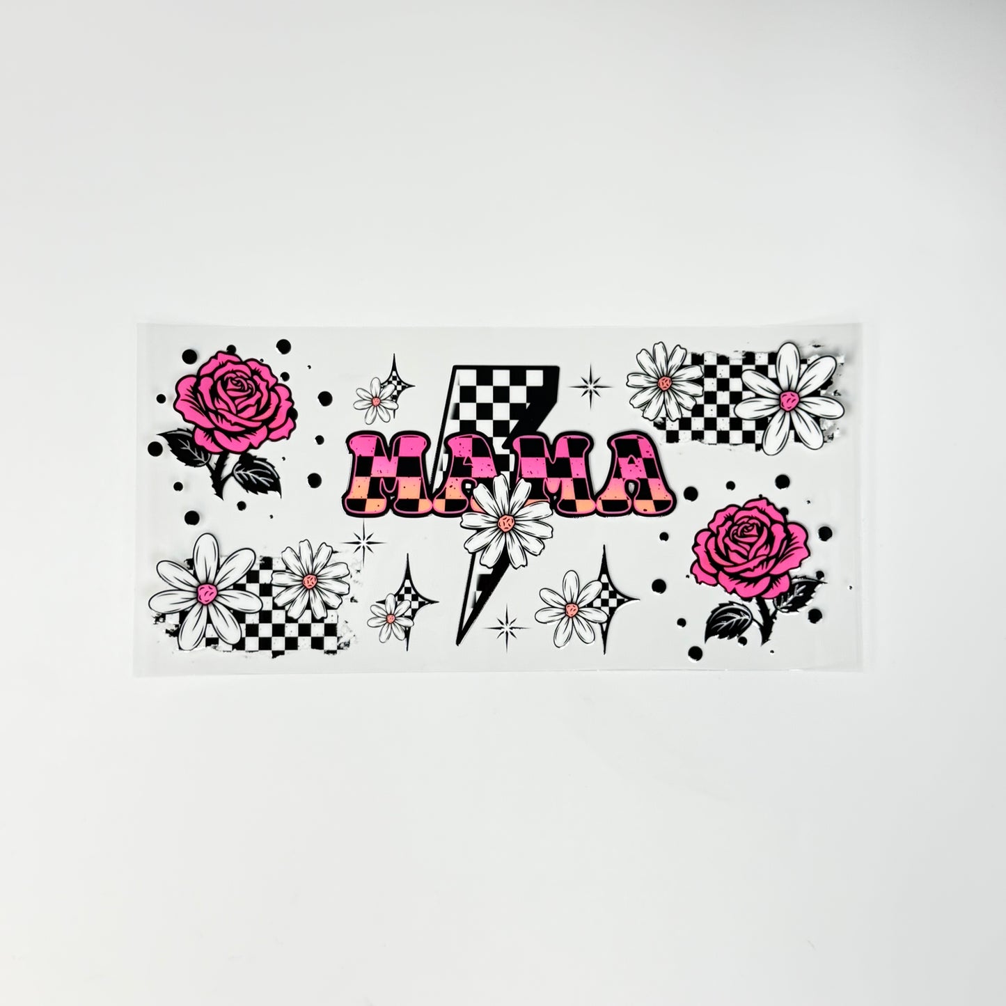 Mama Checkered Lightning Bolt - Wattsupcustoms