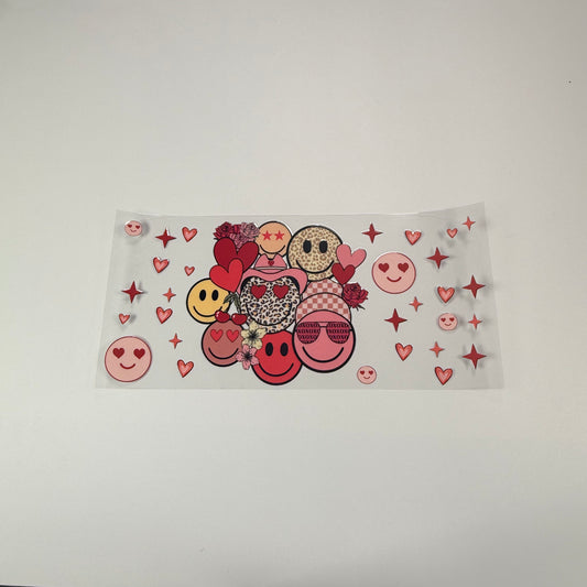 Pattern - Pink & Red Smiley