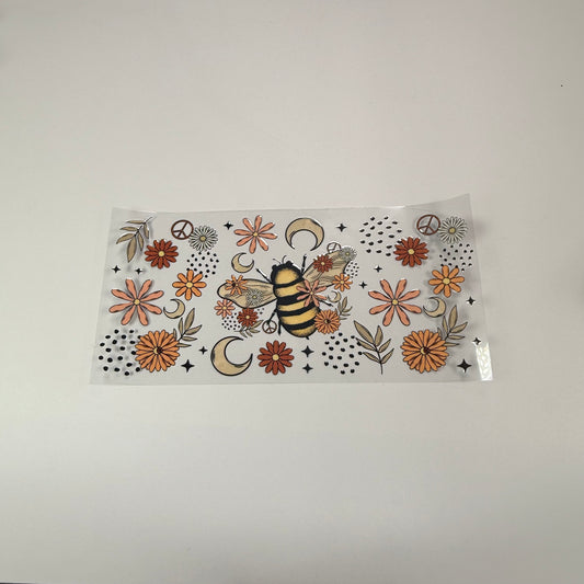 Bee and Flower Pattern - Wattsupcustoms