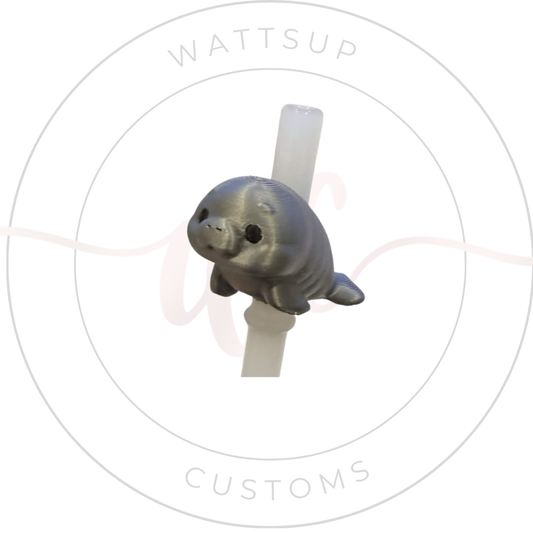 Manatee Straw Charm