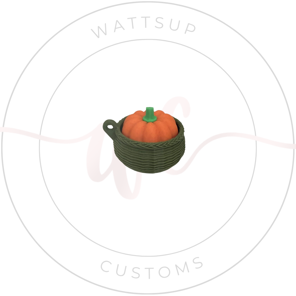 Fall Pumpkin Basket Clicker Keychain