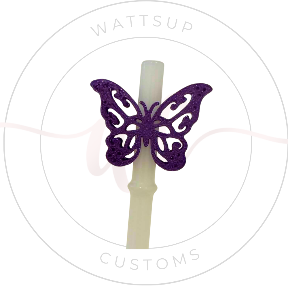 Butterfly Straw Charm - Wattsupcustoms
