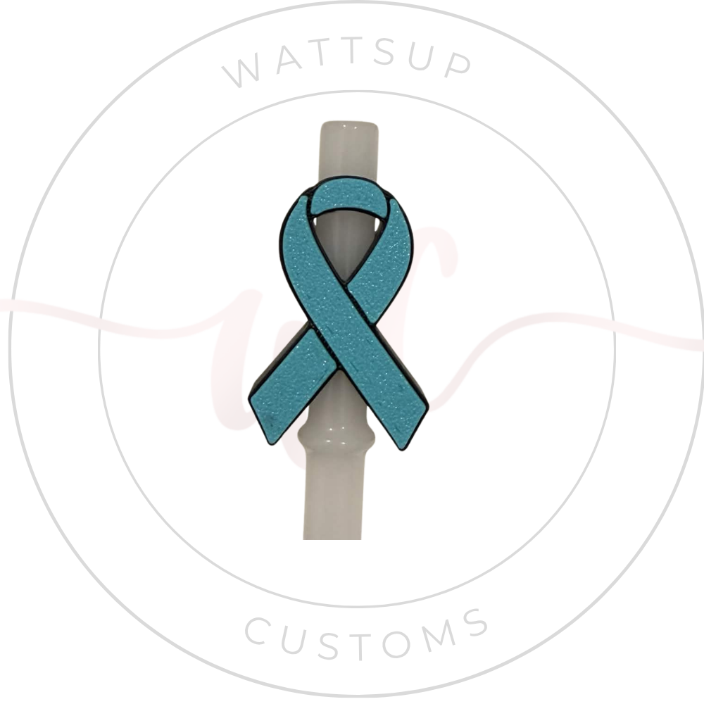 Awareness Straw Charm - Wattsupcustoms